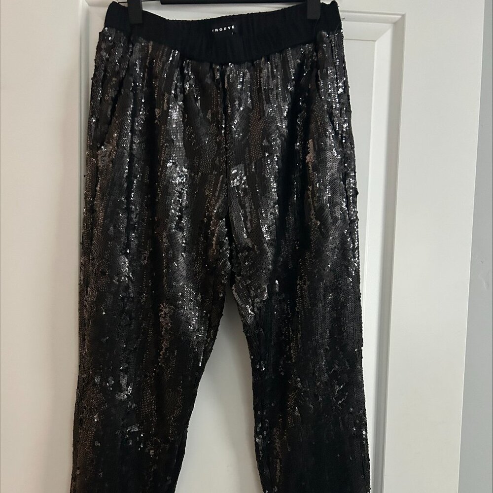 Trouve Black Sequin Pants